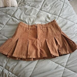 {Signature 8} Brown Corduroy Mini Skirt